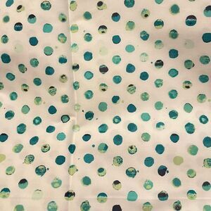 Art Gallery Blue-Green Teal and Lime Green Dots Cotton Fabric cotton quilting fa